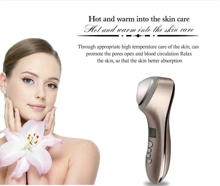 Home Use Beauty Device Multifunction Skin Care V Facial Lifting Vibrating Massager Red Photon Acne Treatment