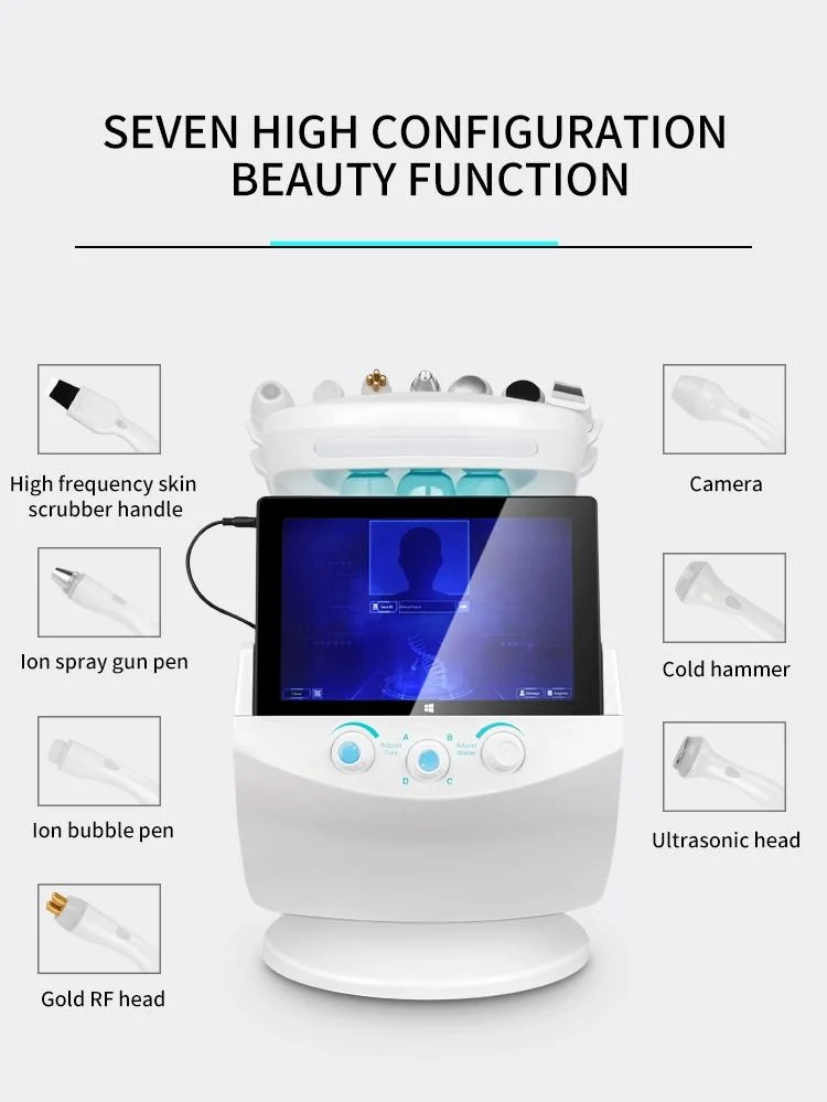 Multifunctional Hydro Facial Skin Peeling Acne Treatment Beauty Salon Euqipment with Skin Analyzer