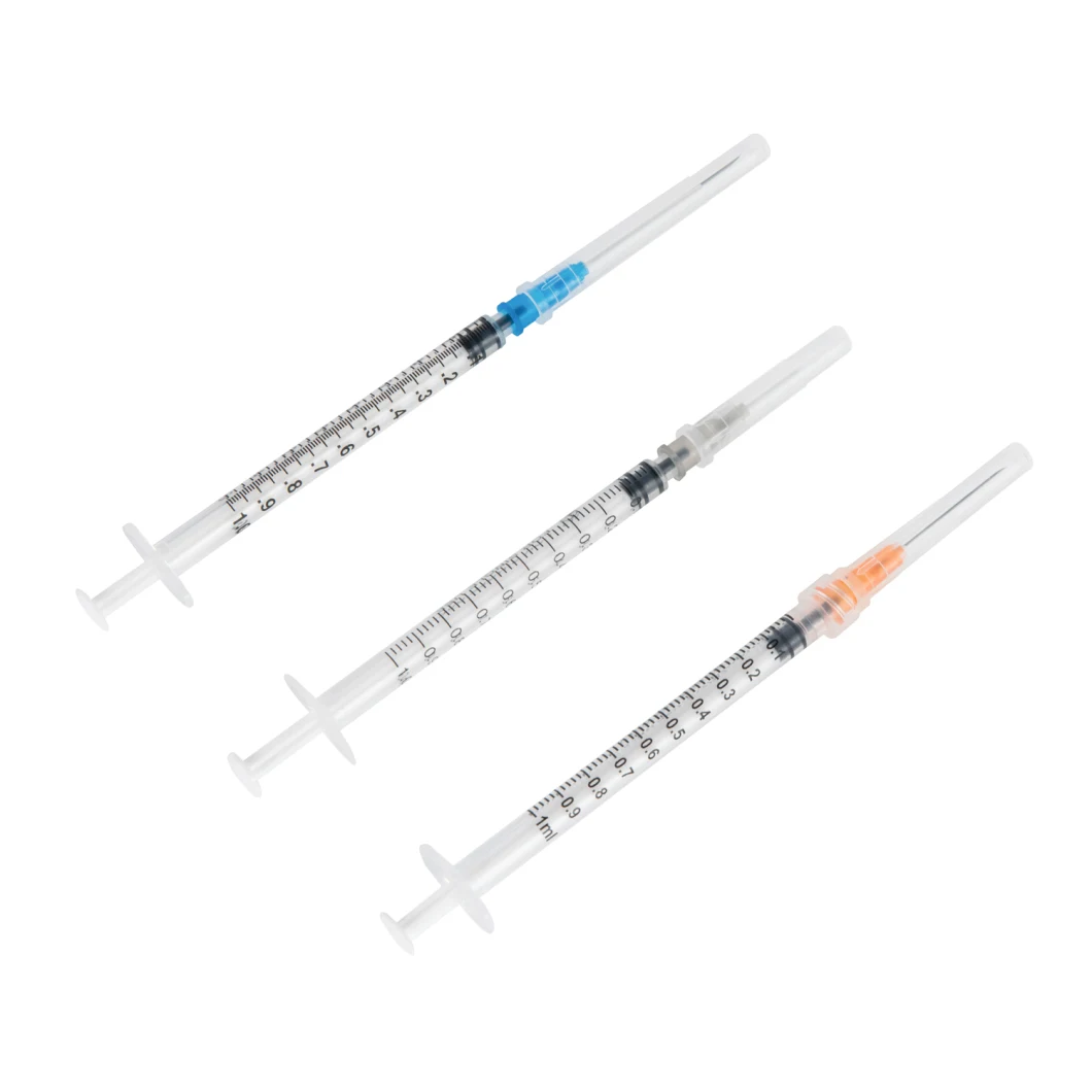 Medical Supply Disposable Syringe Professional Syringe Manufacturer Lds Needle Mounted 1ml Vaccine Syringe