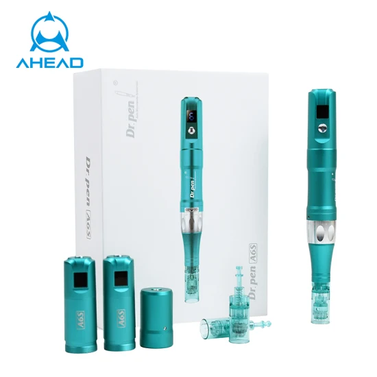 Electric Derma Pen with Two Battery Microneedling Pen 6 Levels Control Auto Derma Pen A6s Available for Wired and Wireless