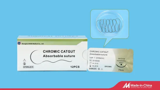 Hot Sale Disposable Medical Supply Sterile Surgical Suture with Needle for Hospital Use