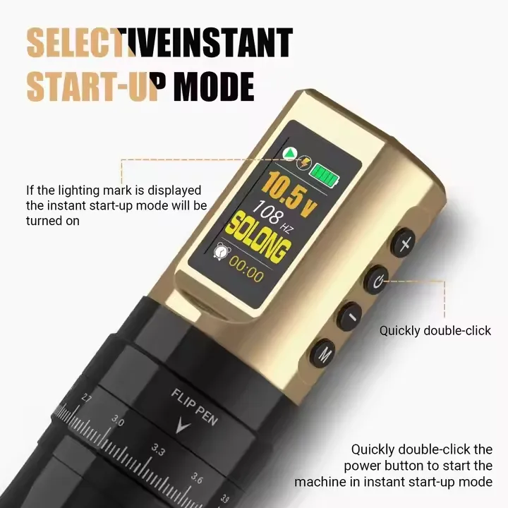 Electric Derma Pen with Two Battery Microneedling Pen 6 Levels Control Auto Derma Pen A6s Available for Wired and Wireless